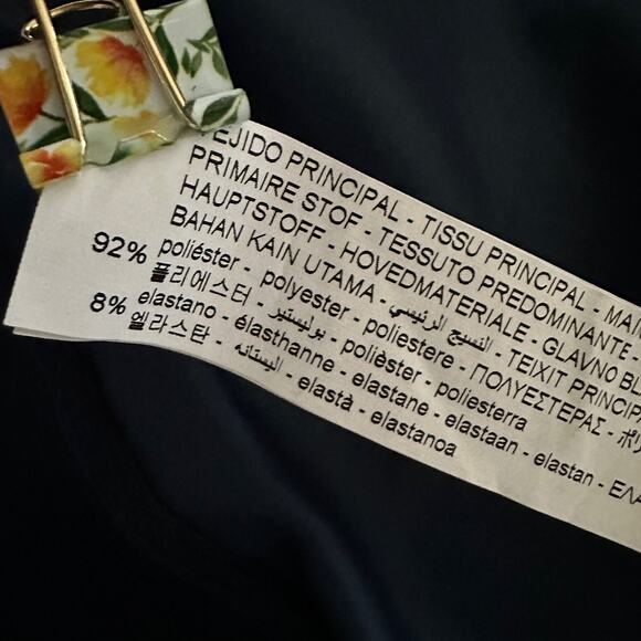 ZARA | Women's Full Zip Retro Jacket NEW Size Medium Blue Petrol Varsity Track - Picture 14 of 14